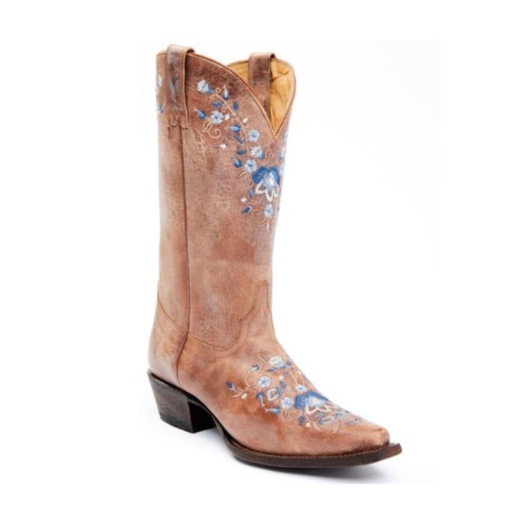 Shyanne Women’s Analise Western Cowboy Embroidered Leather Boots Snip Toe W7